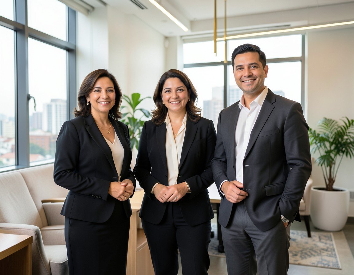 Equipo profesional reunido para compartir ideas